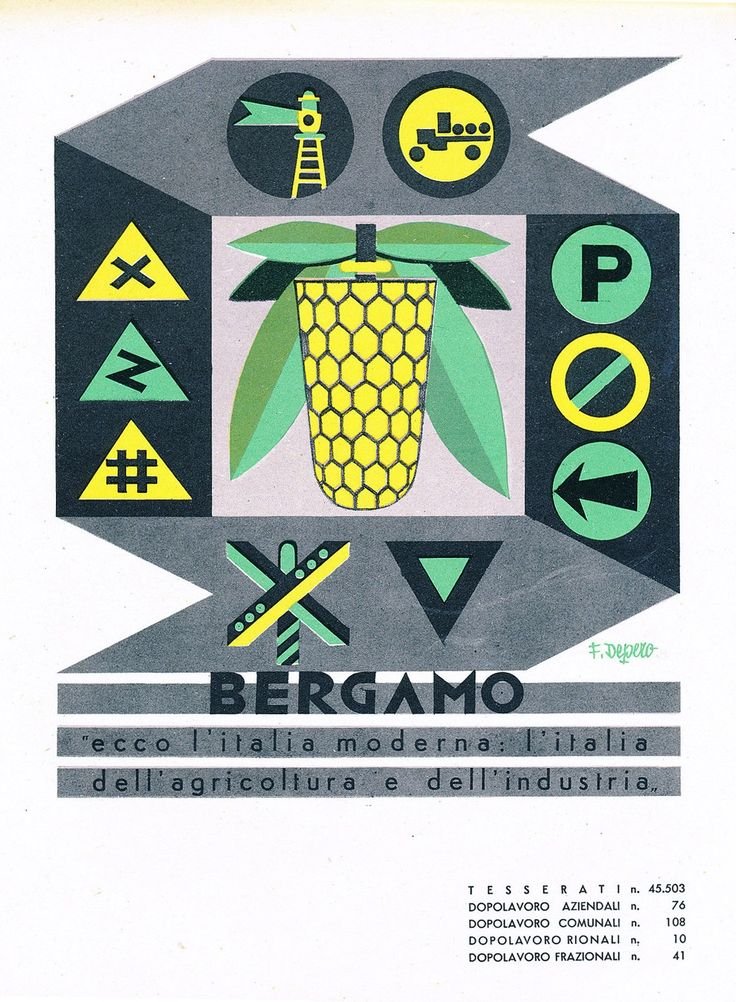 Postcard by Fortunato Depero