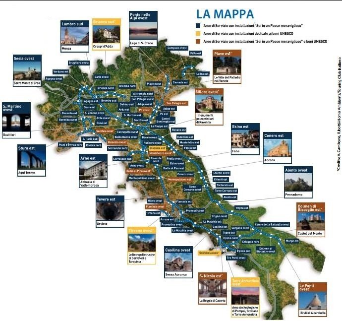 Italy’s 53 UNESCO Sites Connected by Highway Service Areas