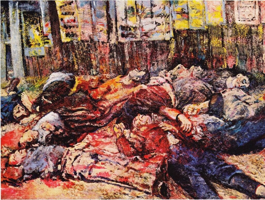 Guerra civile by Aligi Sassu, 1944