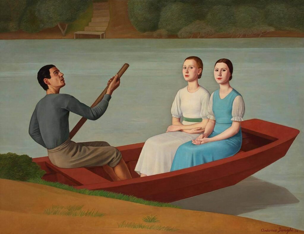 Gita in barca by Antonio Donghi, 1938