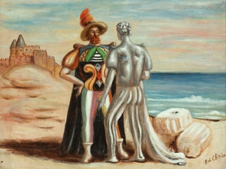 Personaggi sulla spiaggia by Giorgio de Chirico, 1933