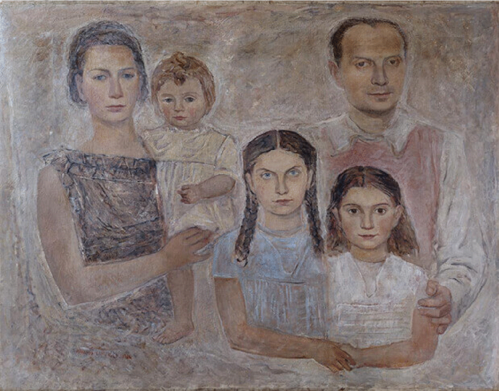 The Architect Gio Ponti's Family by Massimo Campigli