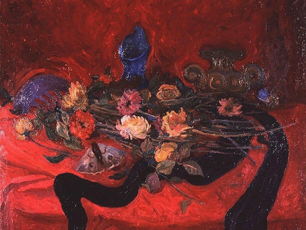 Still Life with Flowers by Mario Mafai, 1942