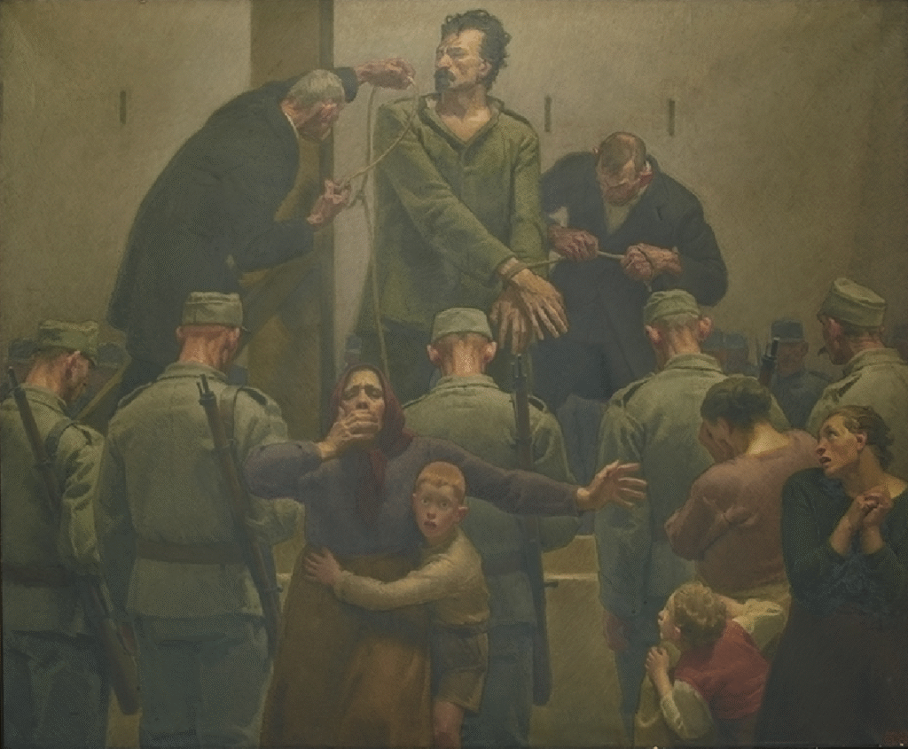 Martirio di Cesare Battisti by Augusto Colombo, 1940