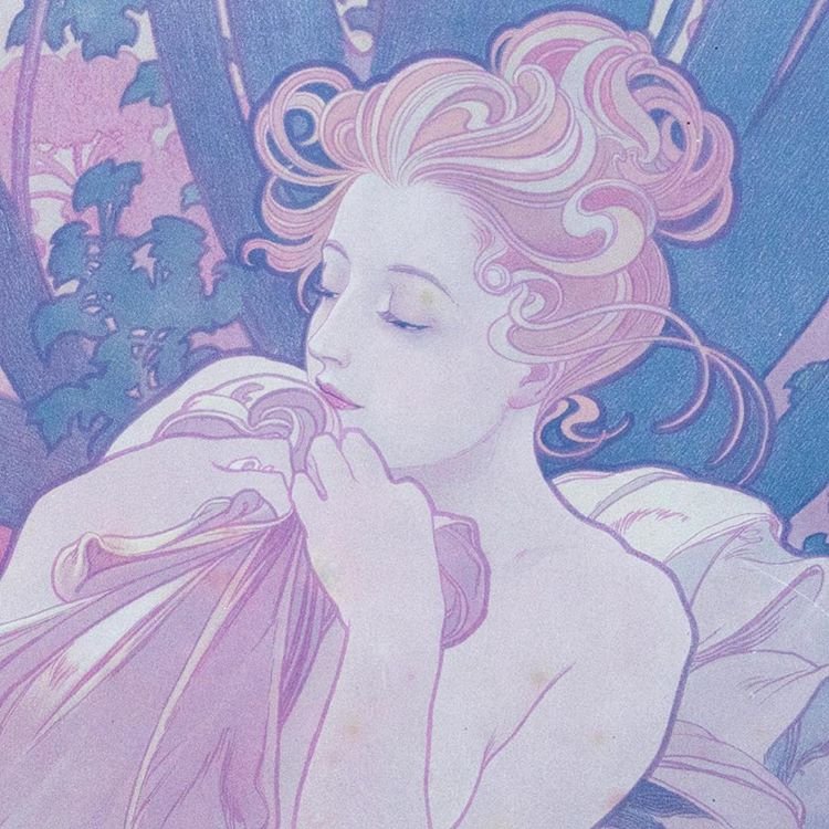 Sunset by Alphonse Mucha