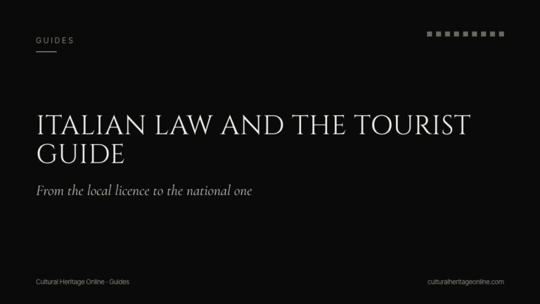 Italian Law and the Tourist Guide Profession