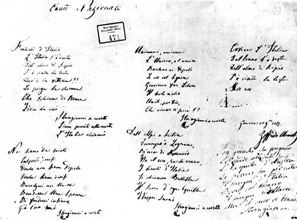 Origins of Italy’s National Anthem: Mameli