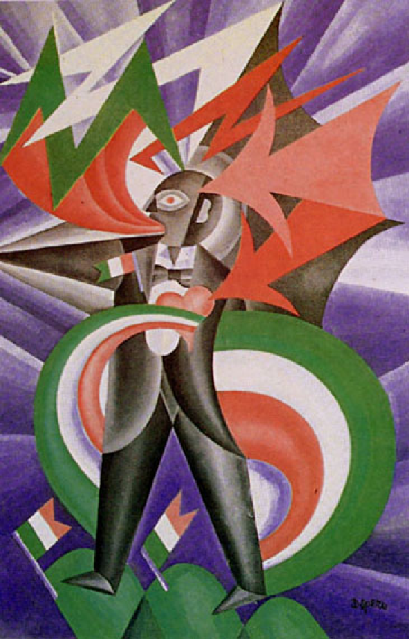 Marinetti temporale patriottico by Fortunato Depero, 1924