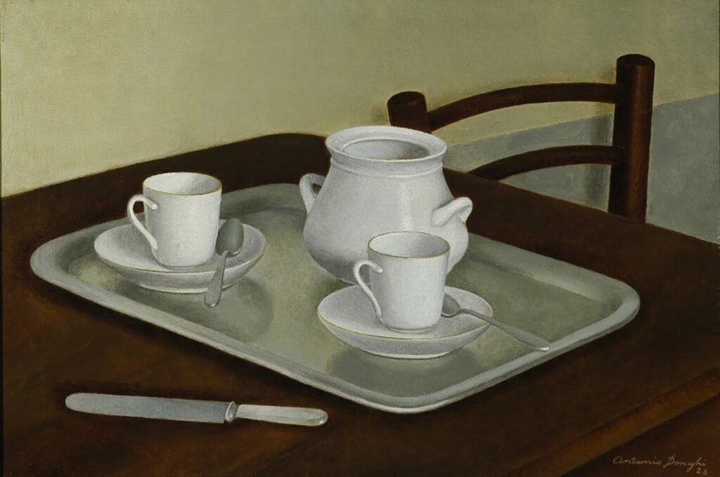 Still Life with Cups by Antonio Donghi, 1928