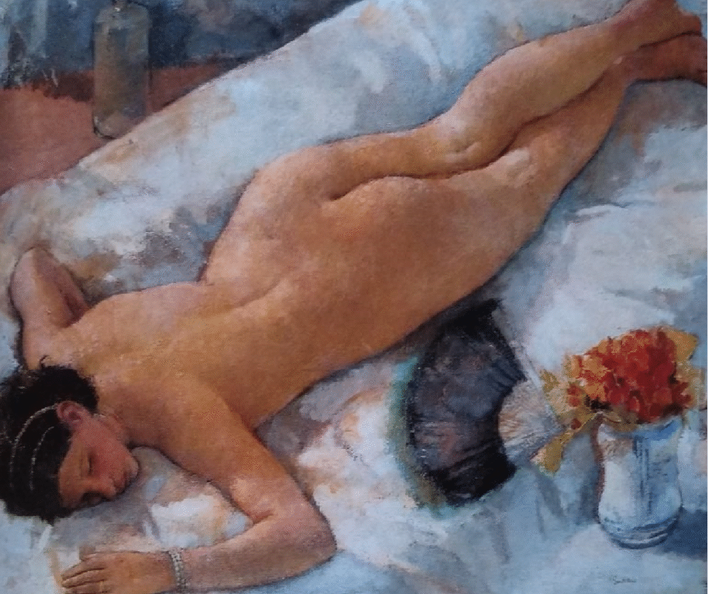 Nudo disteso by Franco Gentilini, 1929