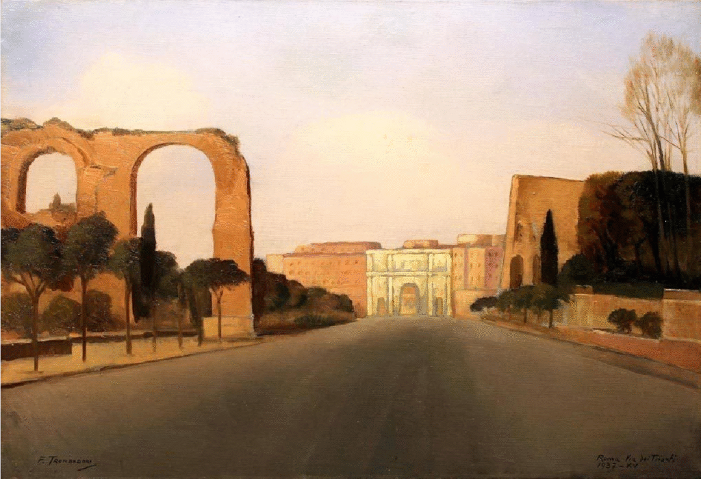 Via dei Trionfi a Roma by Francesco Trombadori, 1937