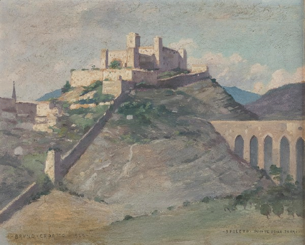 Ponte delle Torri, Spoleto by Bruno Croatto, 1929