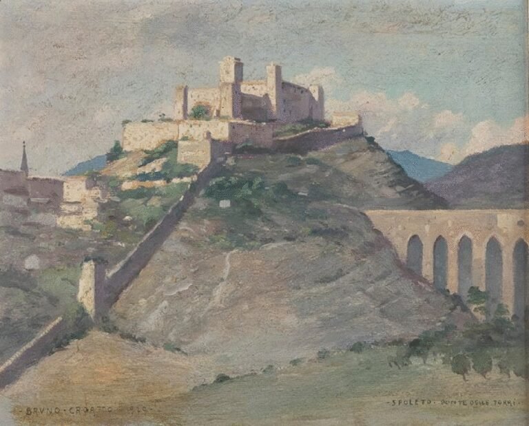 Ponte delle Torri, Spoleto by Bruno Croatto, 1929