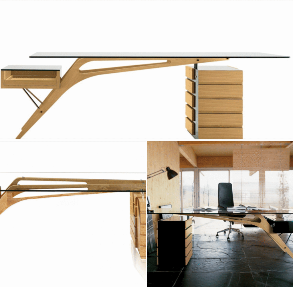 Cavour Desk by Carlo Mollino, 1949