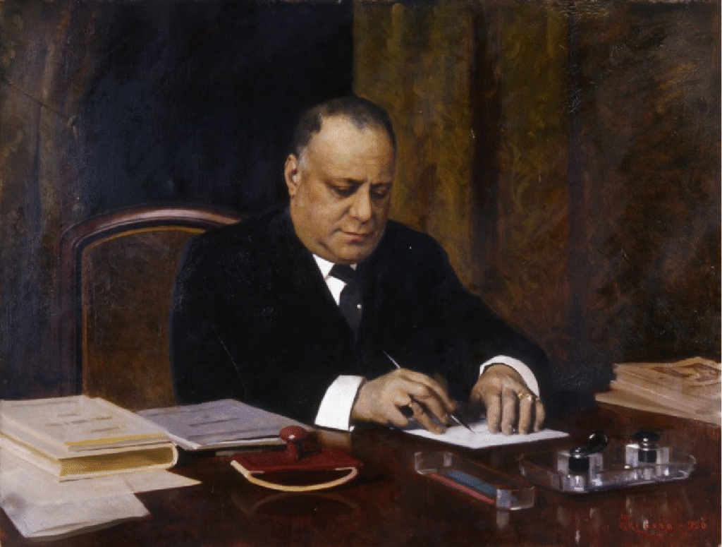 Portrait of Honourable Lawyer Cesare Sarfatti by Giacomo Grosso