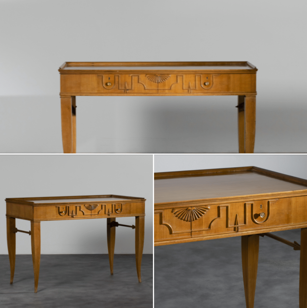 Oak Veneer Desk by Tomaso Buzzi, c. 1930