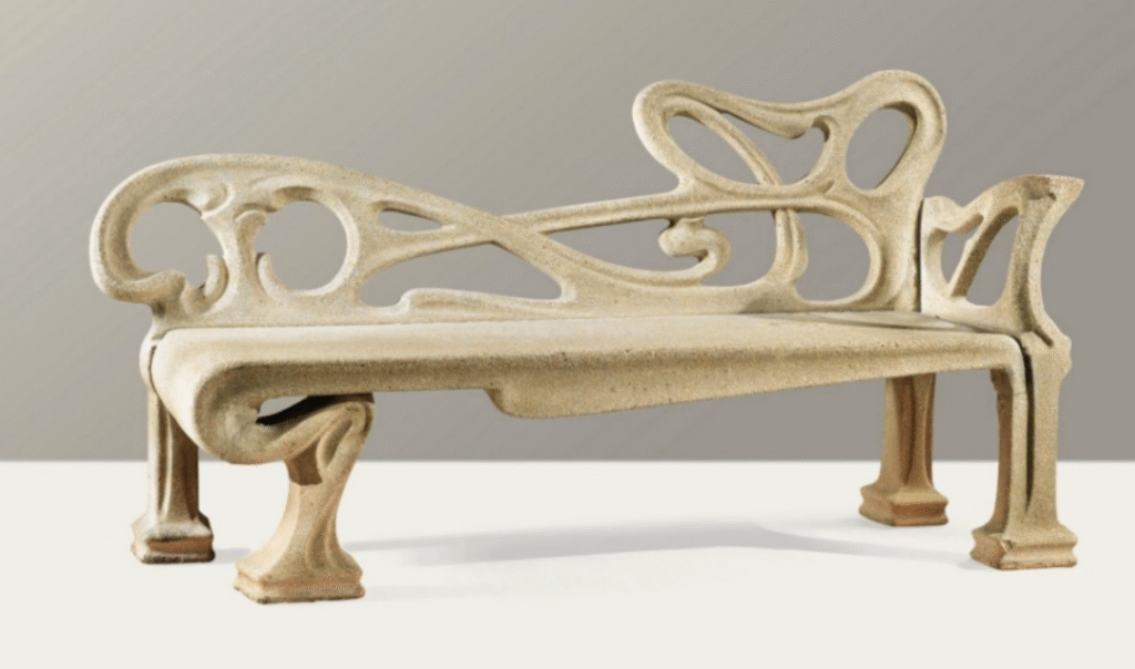 Art Nouveau Stone Bench Attributed to Gaudí, 1906–1914