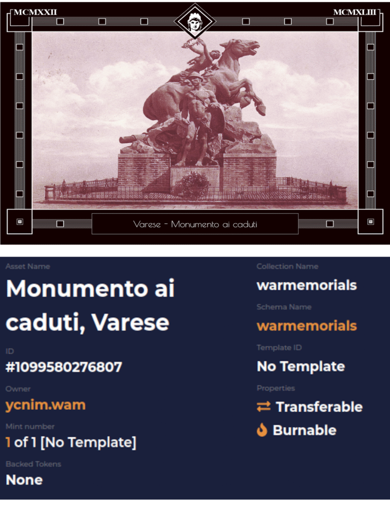 Monument to the Fallen, Varese