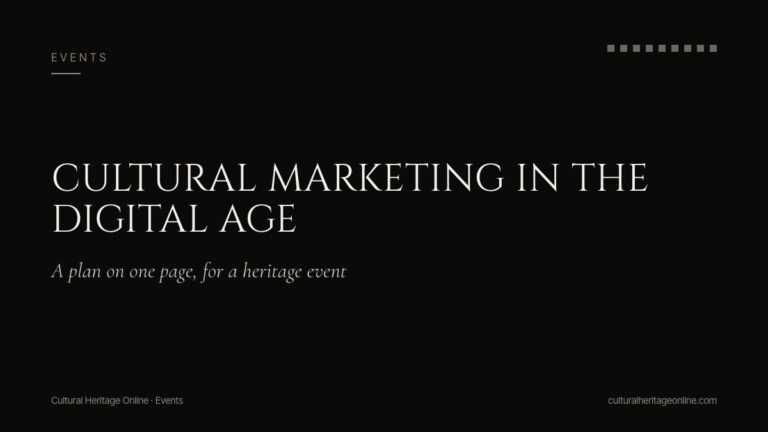 Cultural Marketing: Promoting Heritage in Digital Age