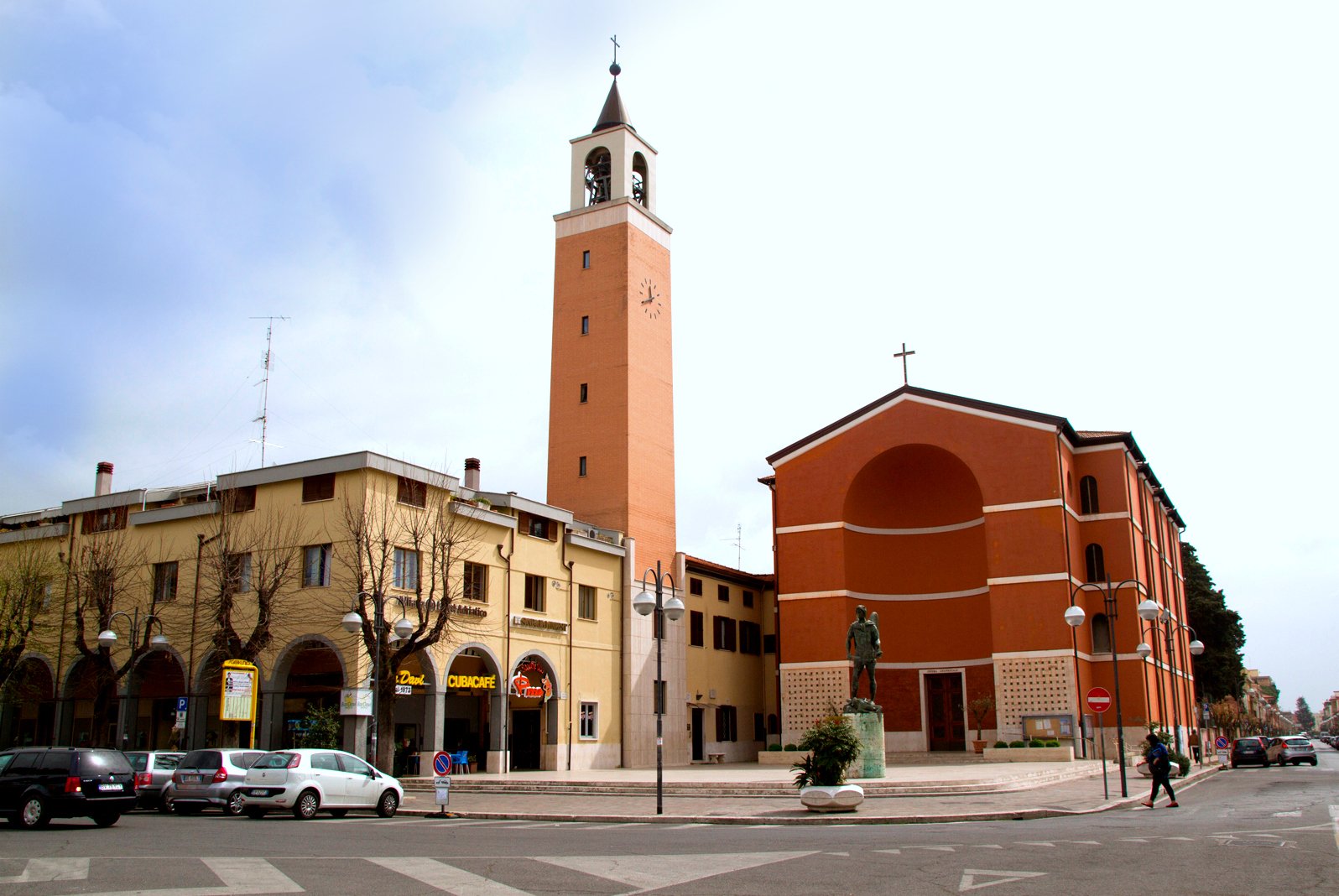The founding church of 1937, rebuilt after the destruction of 1944.