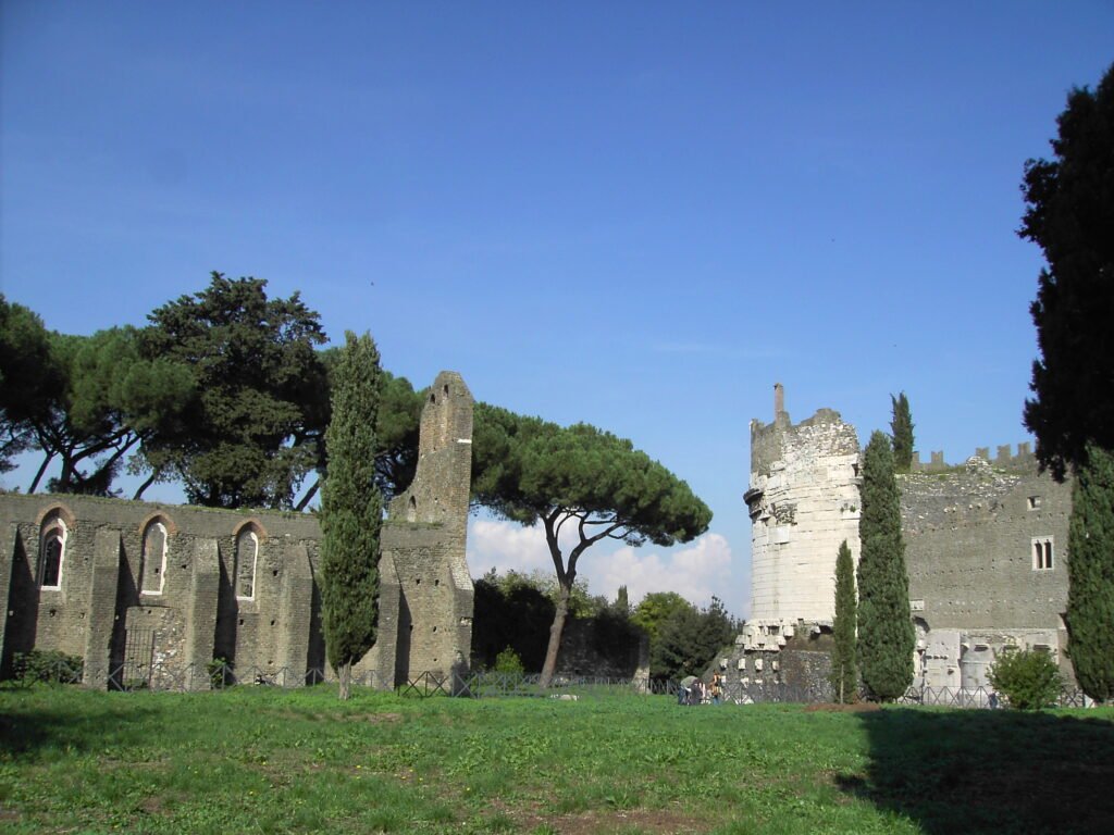 Tomb of Cecilia Metella with church of San Nicola