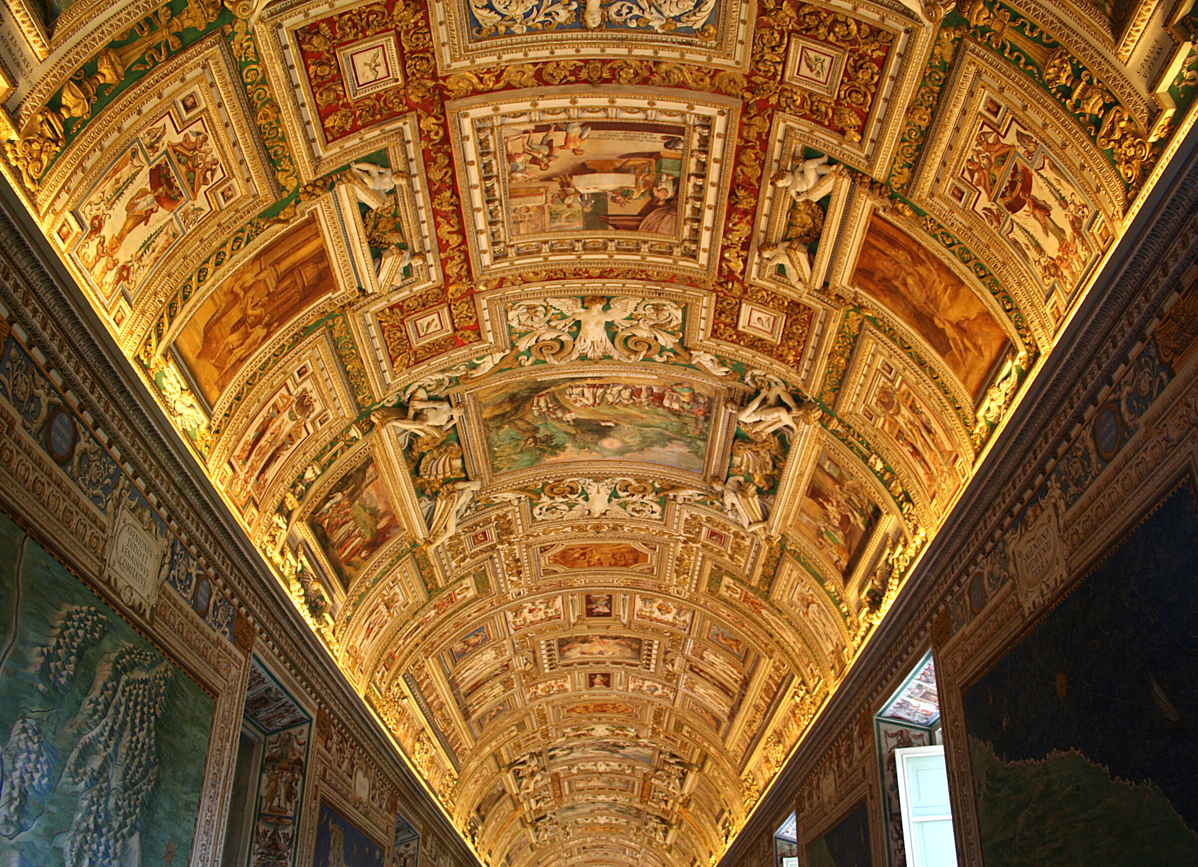 Detail of one of the forty regional map frescoes in the Gallery of Geographical Maps