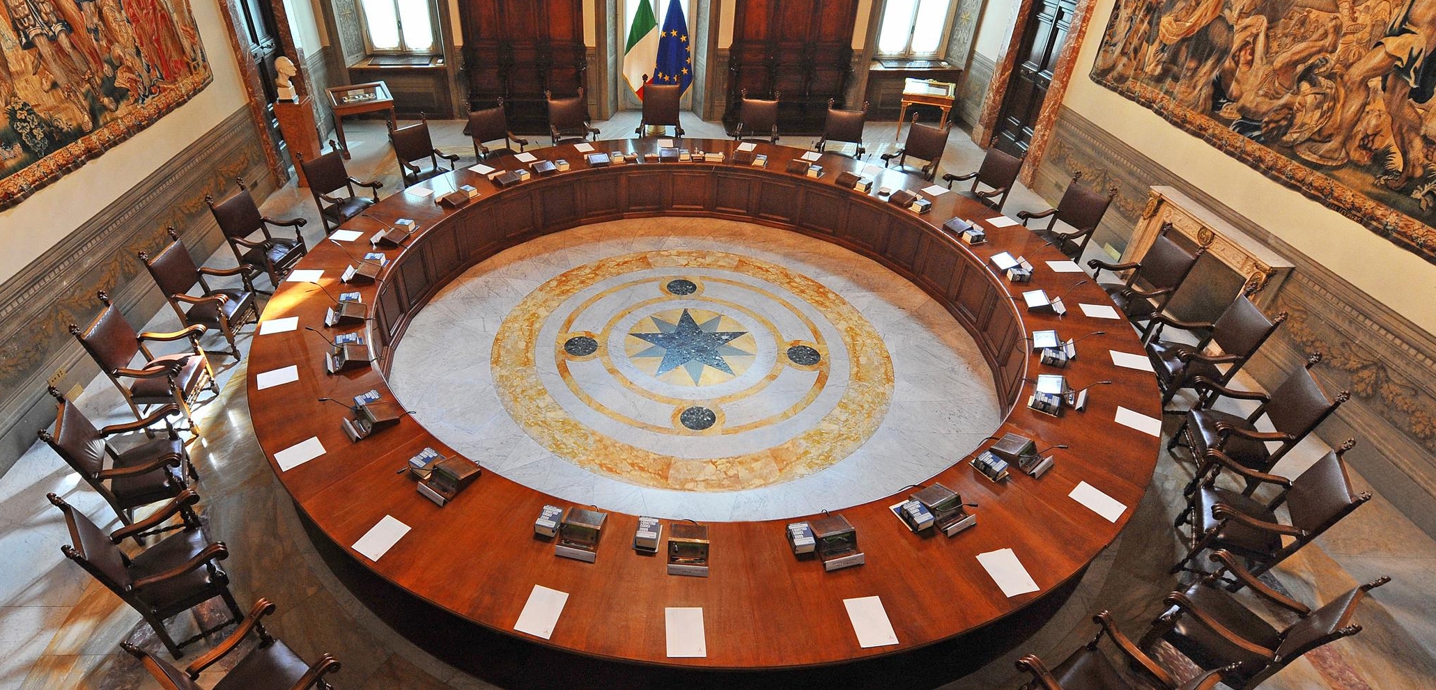 Sala del Consiglio dei Ministri inside Palazzo Chigi, Rome