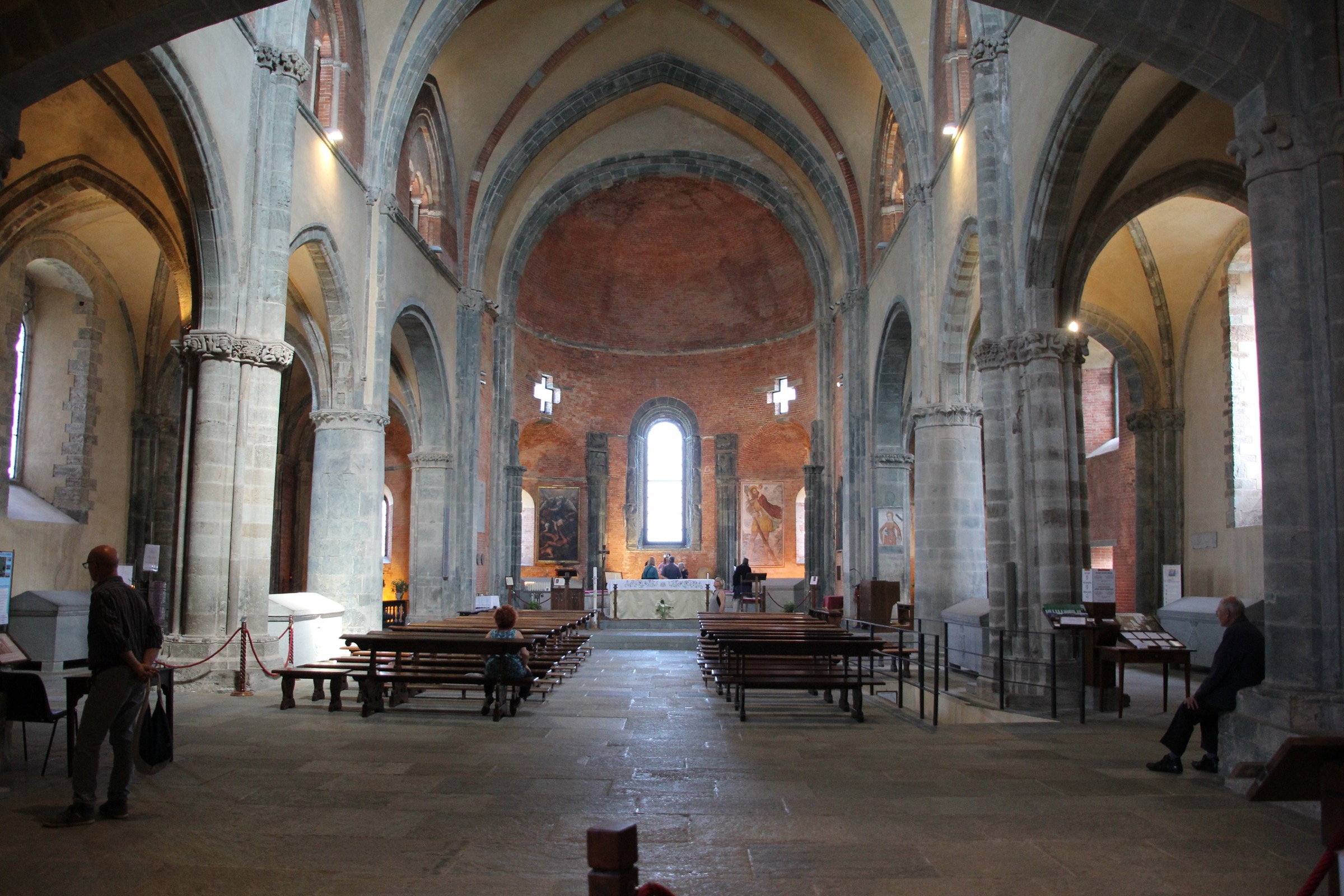 Interior of the abbey church at Sacra di San Michele, Sant'Ambrogio di Torino