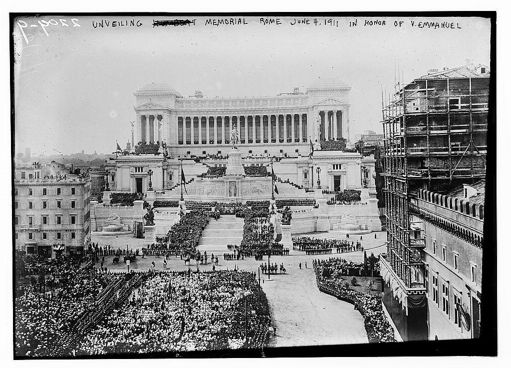 The unveiling of the Vittoriano monument in Rome in 1911 — Rome's historic centre is a UNESCO World Heritage Site inscribed in 1980