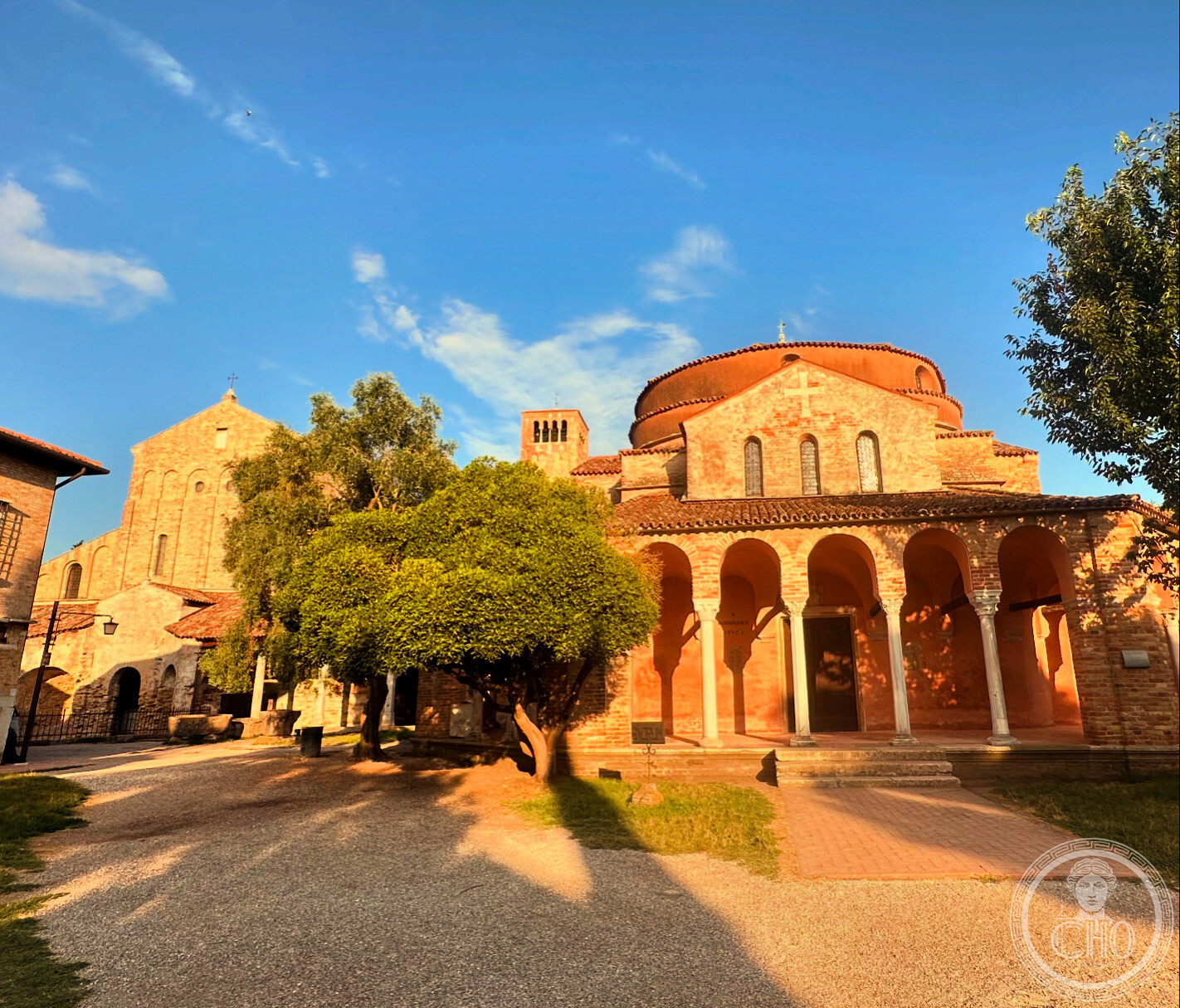 The Basilica di Santa Maria Assunta and the church of Santa Fosca at Torcello, seen across the piazza