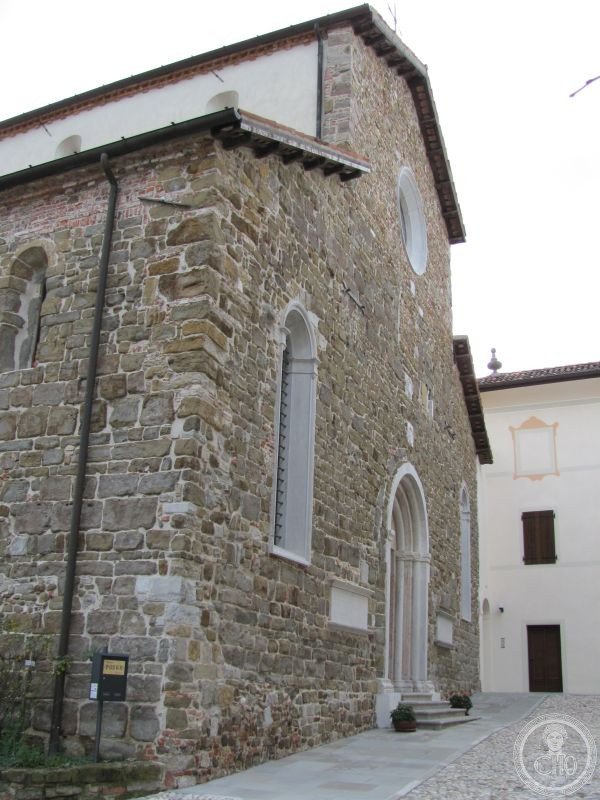Rosazzo Abbey, Friuli Venezia Giulia, aerial view of the Benedictine monastery complex