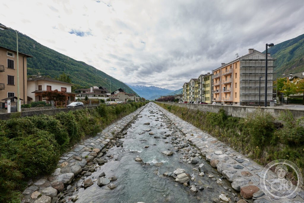 Adda river in Tirano.