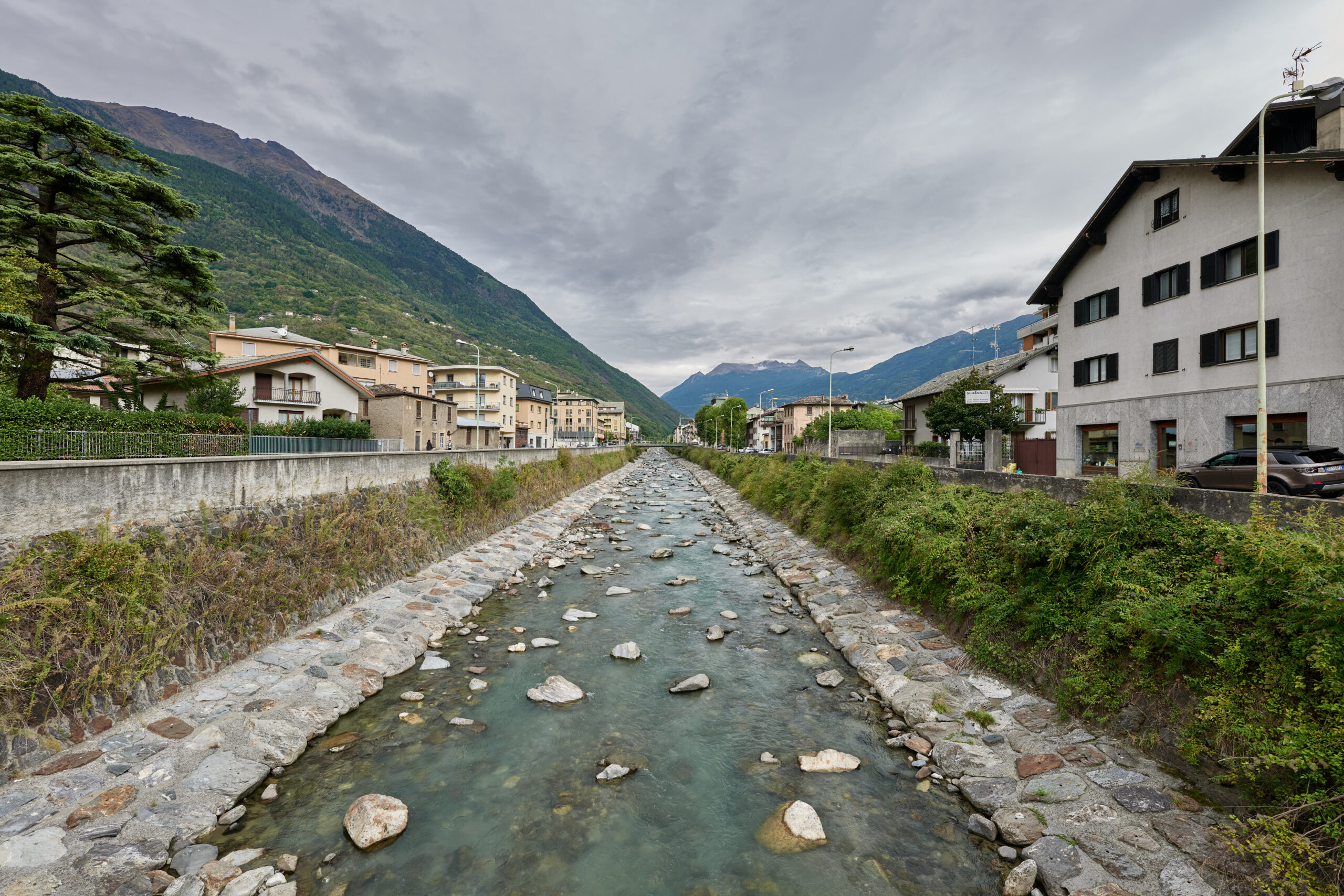 Adda river in Tirano.