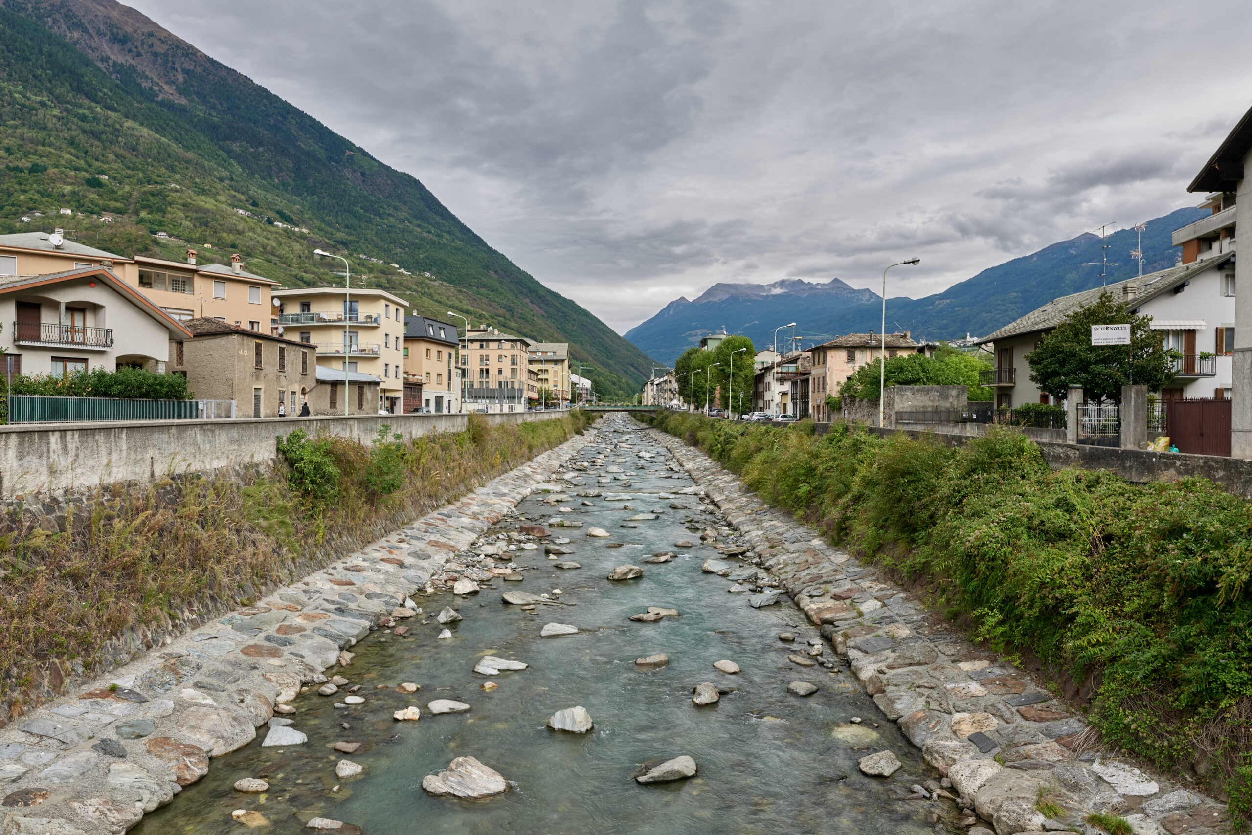 Adda river in Tirano.