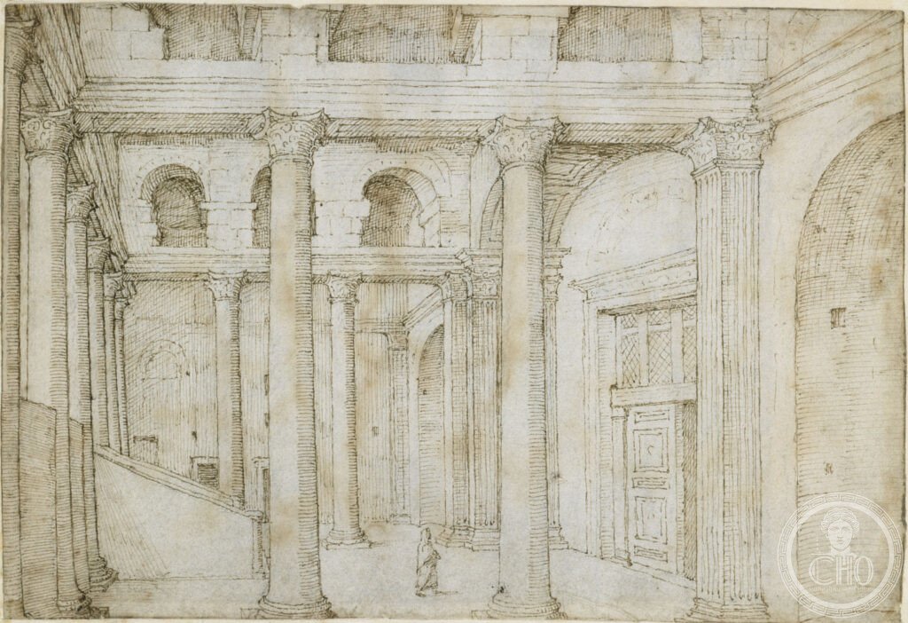 Anonymus B, Vorhalle des Pantheon, c. 1538-1540, formerly attributed to Maarten 