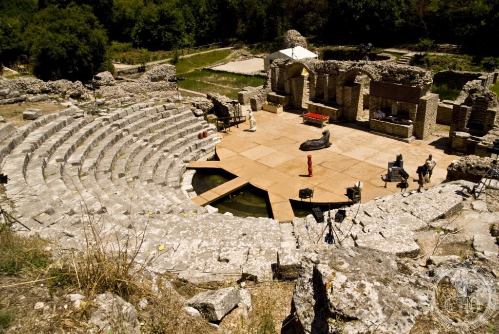 Butrint Albania Greek Roman Byzantine ruins amphitheatre lake Vivari Channel UNESCO World Heritage
