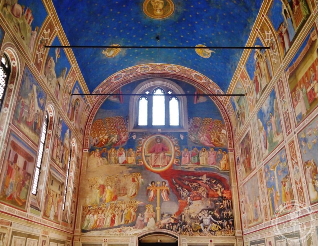 Cappella degli Scrovegni Padova Giotto 1304 affreschi 880m² Enrico Scrovegni lapis lazuli UNESCO 2021