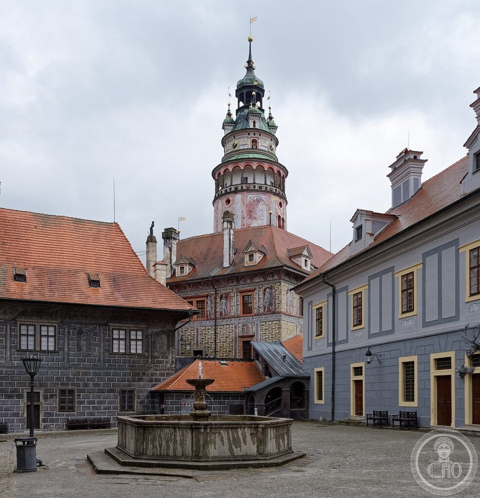 Český Krumlov castle Vltava river meander Bohemia Czech Republic Baroque theater UNESCO