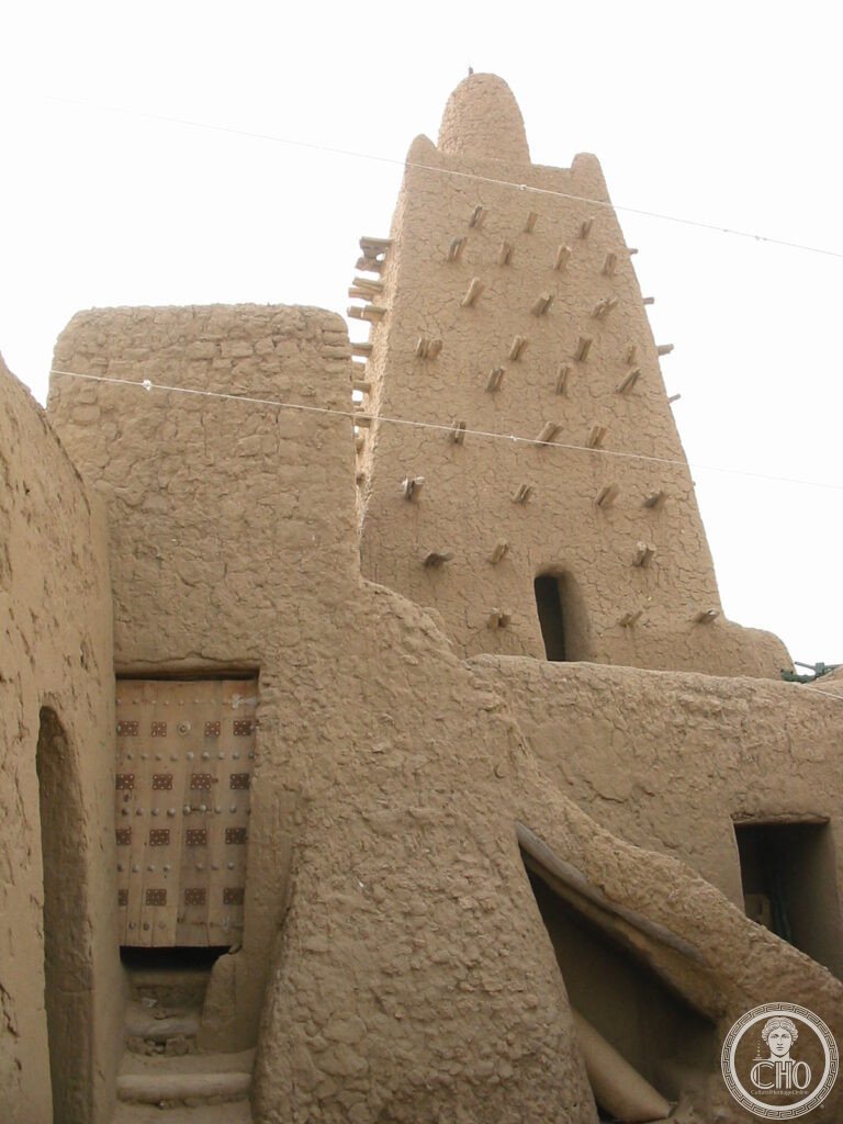 Djinguereber Mosque Timbuktu Mali Sudano-Sahelian mud brick mosque courtyard pillar UNESCO World Heritage Islamic architecture West Africa