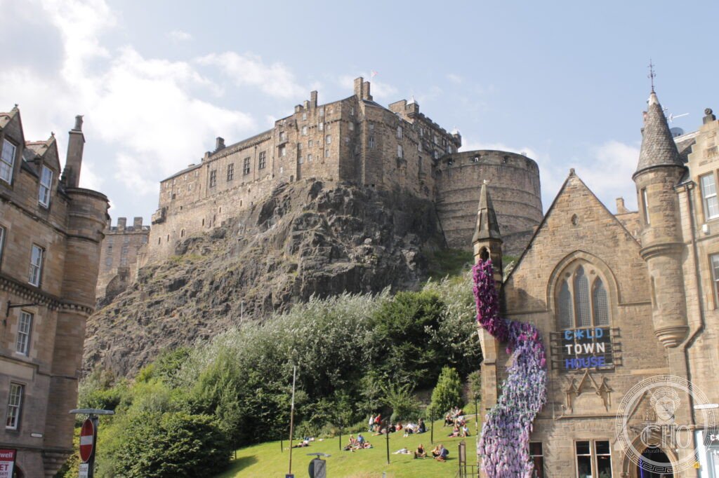 Edinburgh Castle volcanic rock cliff Scottish capital fortress historic medieval skyline Scotland UK