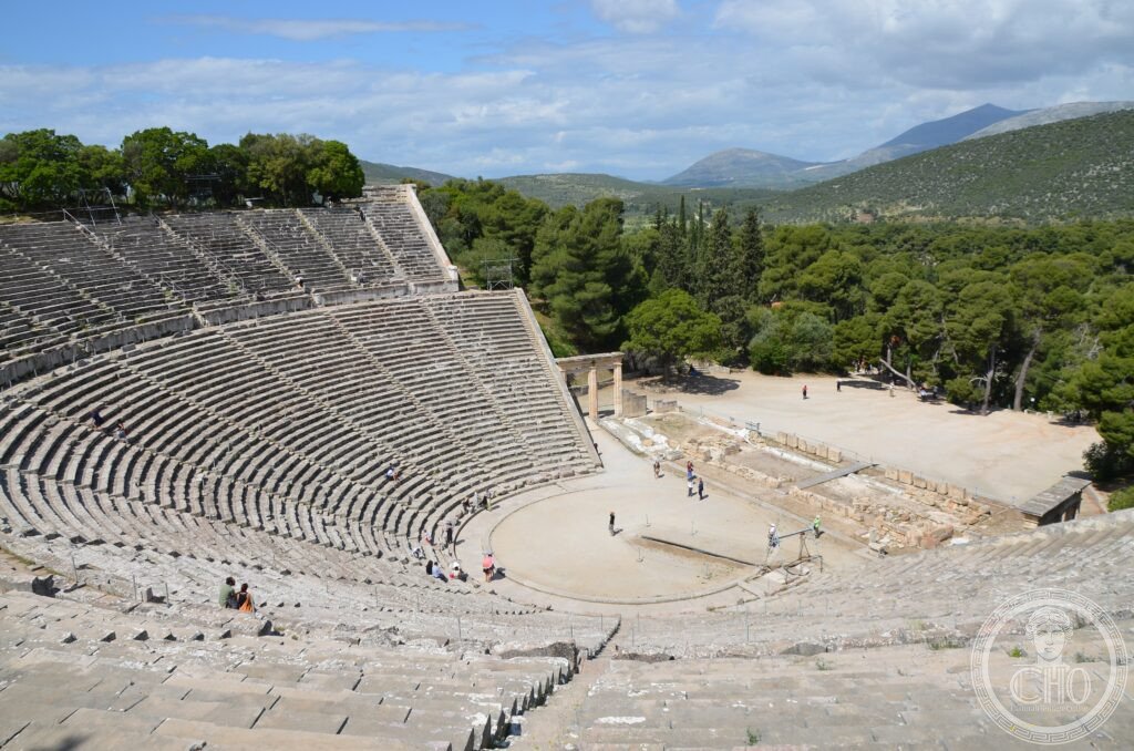 Epidaurus ancient Greek theatre Polykleitos the Younger 4th century BC perfect acoustics sanctuary Asklepios UNESCO World Heritage Argolida Peloponnese