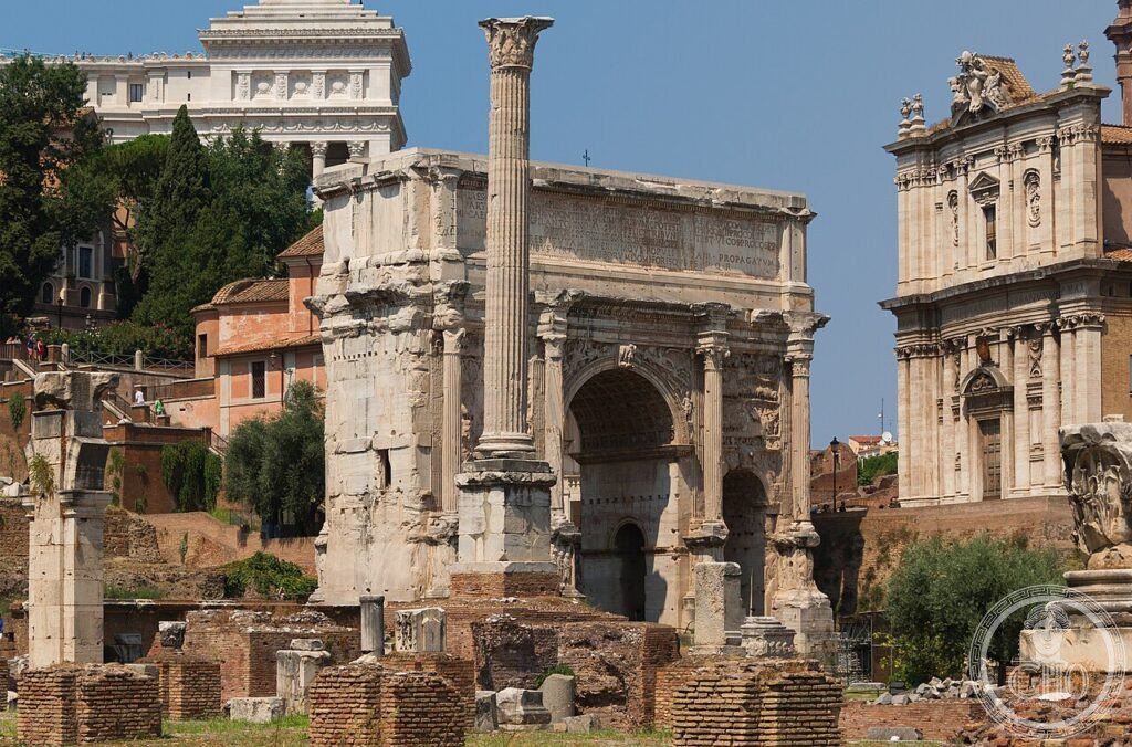File:Arch Septimius Severus Column Phocas Forum Romanum Rome