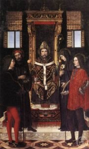 File:Bergognone, Ambrogio — St Ambrose with Saints — circa 1514.jpg