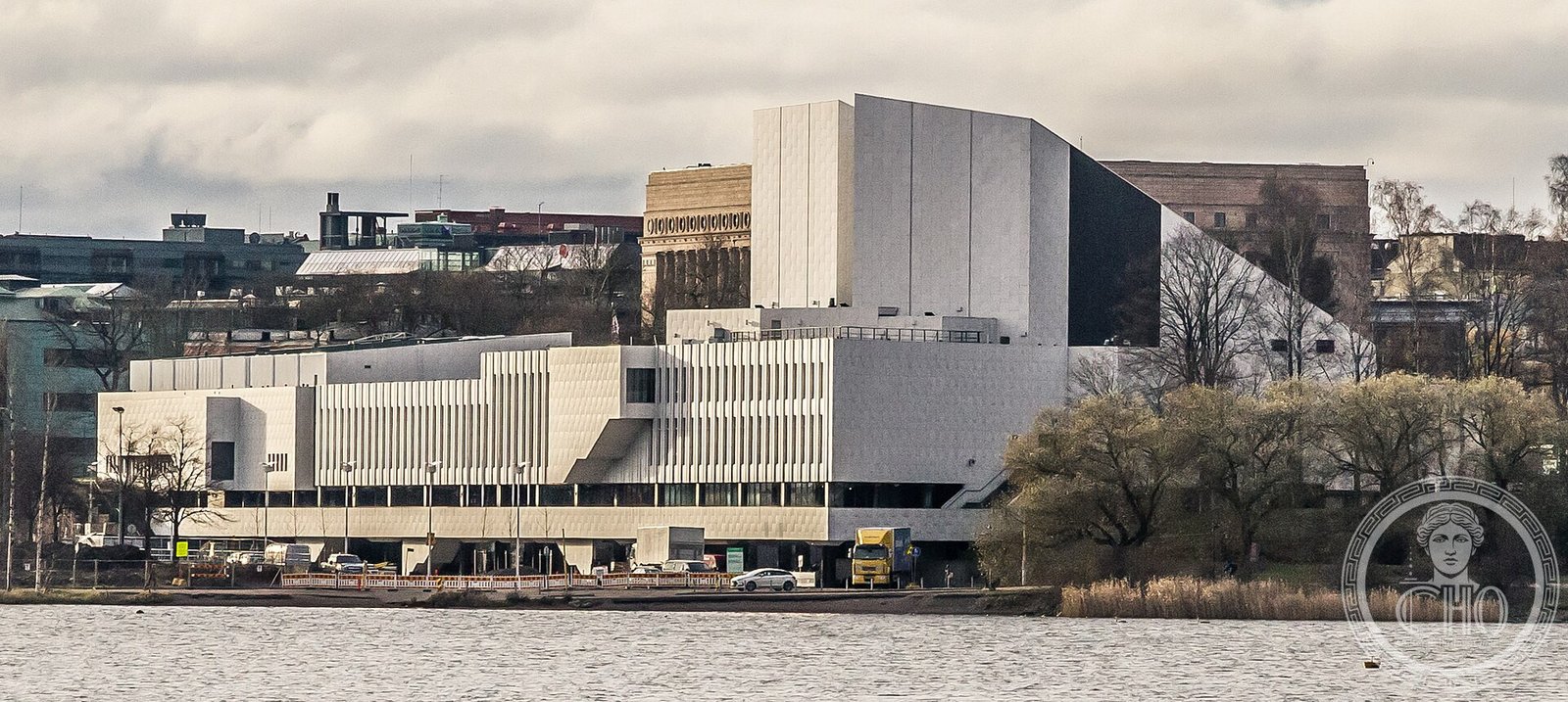 Finlandia Hall Helsinki white Carrara marble exterior Alvar Aalto 1971 waterfront park