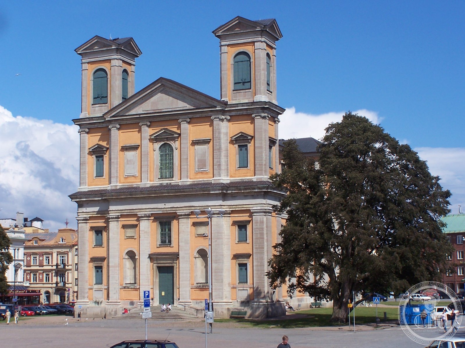 La Fredrikskyrkan (Chiesa di Federico) nella piazza centrale di Karlskrona, Svezia