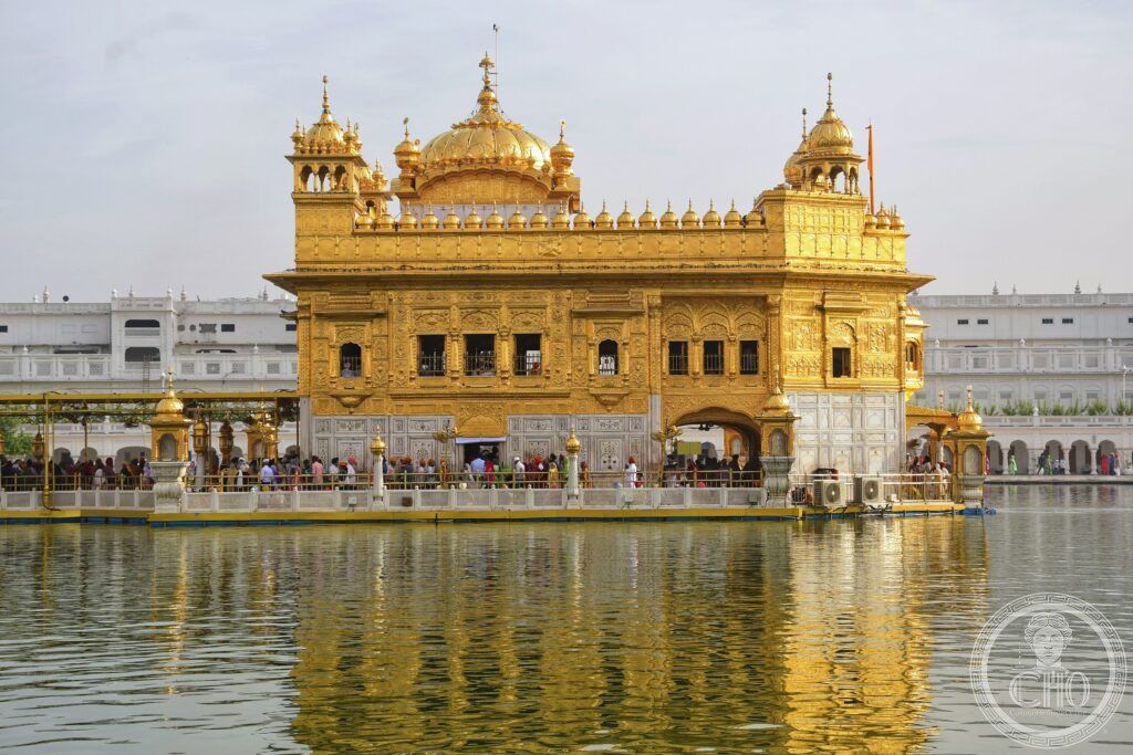 Golden Temple Amritsar India Harmandir Sahib Sikh holy shrine Amrit Sarovar golden reflection