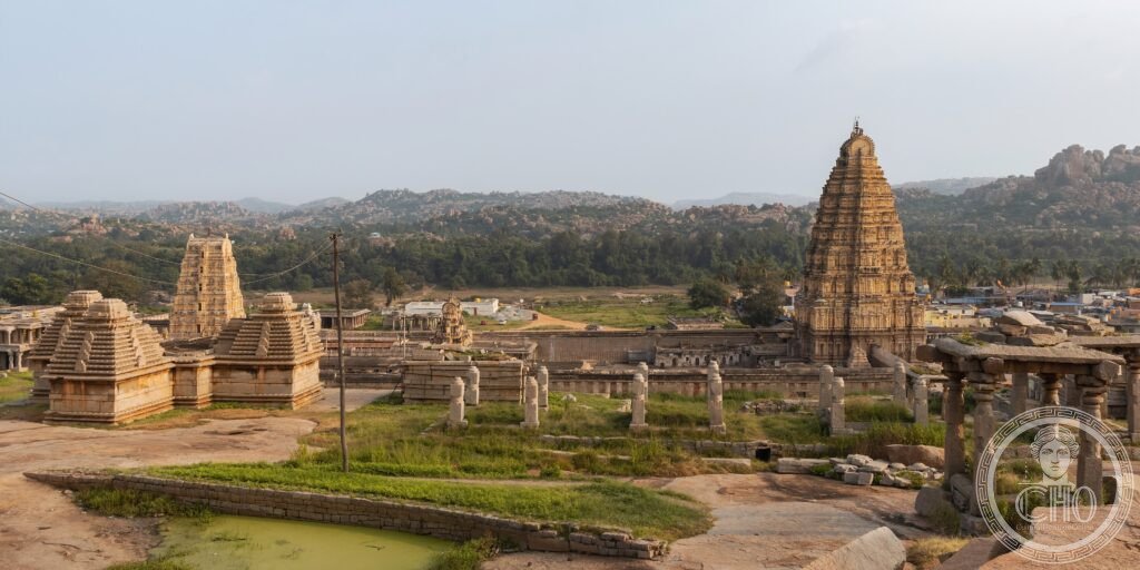 Hampi Vijayanagara ruins Karnataka India UNESCO World Heritage boulders Tungabhadra River Virupaksha Temple