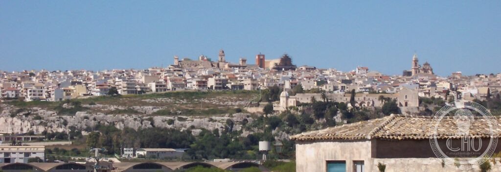 General view of the town of Ispica, province of Ragusa, Sicily, Italy