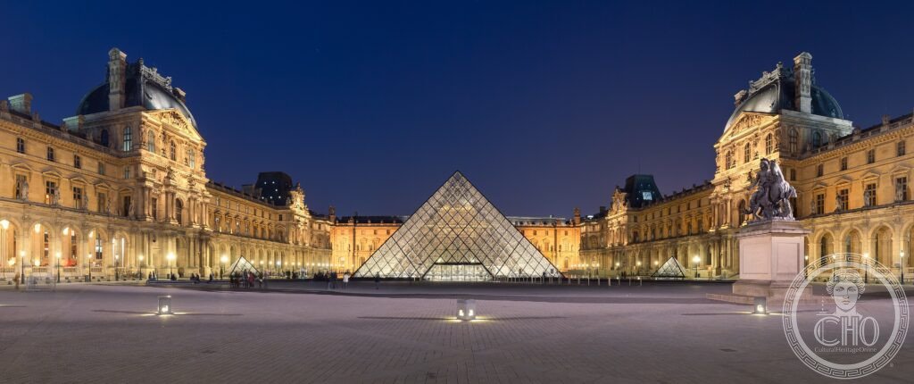 Louvre Museum Paris France glass pyramid I.M. Pei Napoleon courtyard UNESCO World Heritage