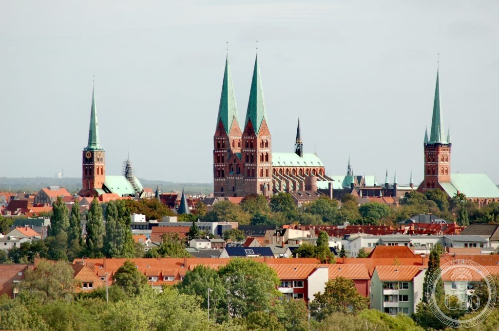 Lübeck Germany Holstentor twin-tower Gothic gate Trave river Hanseatic salt warehouses Altstadt island marzipan Thomas Mann UNESCO